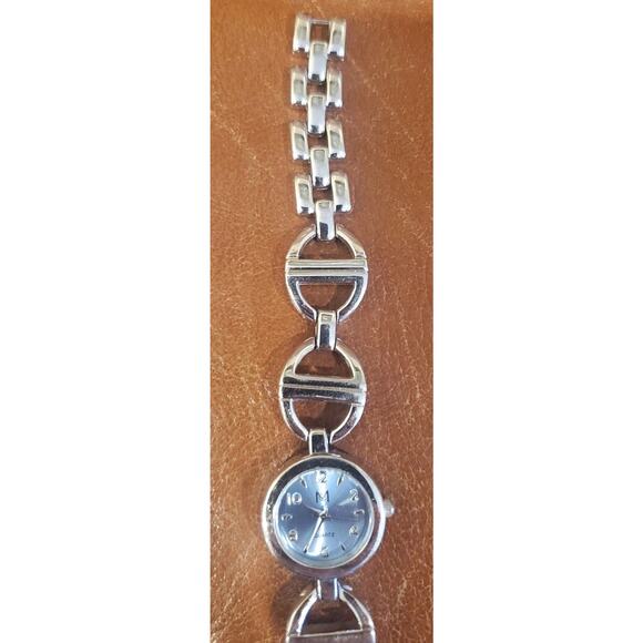 7.5 In Stainless Steel Caseback Japan Movt Blue Face Watch SR626SW Need Repaired - Picture 4 of 9